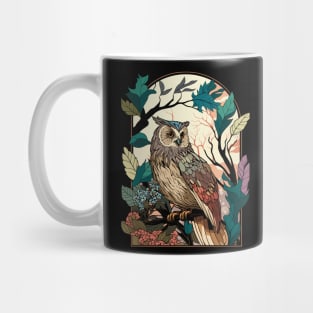 Cottagecore Floral Aesthetic Owl Mug